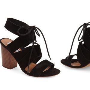 Steven madden heeled suede sandal